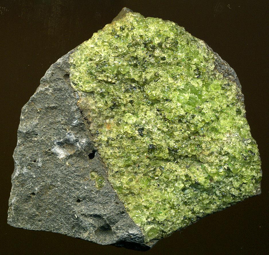 Peridot gemstone specimen