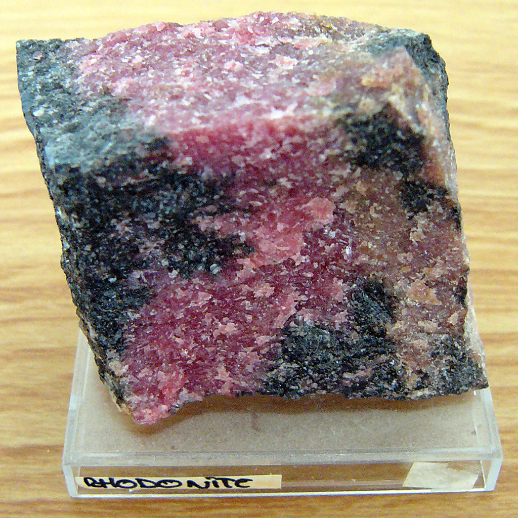 Rhodonite gemstone specimen