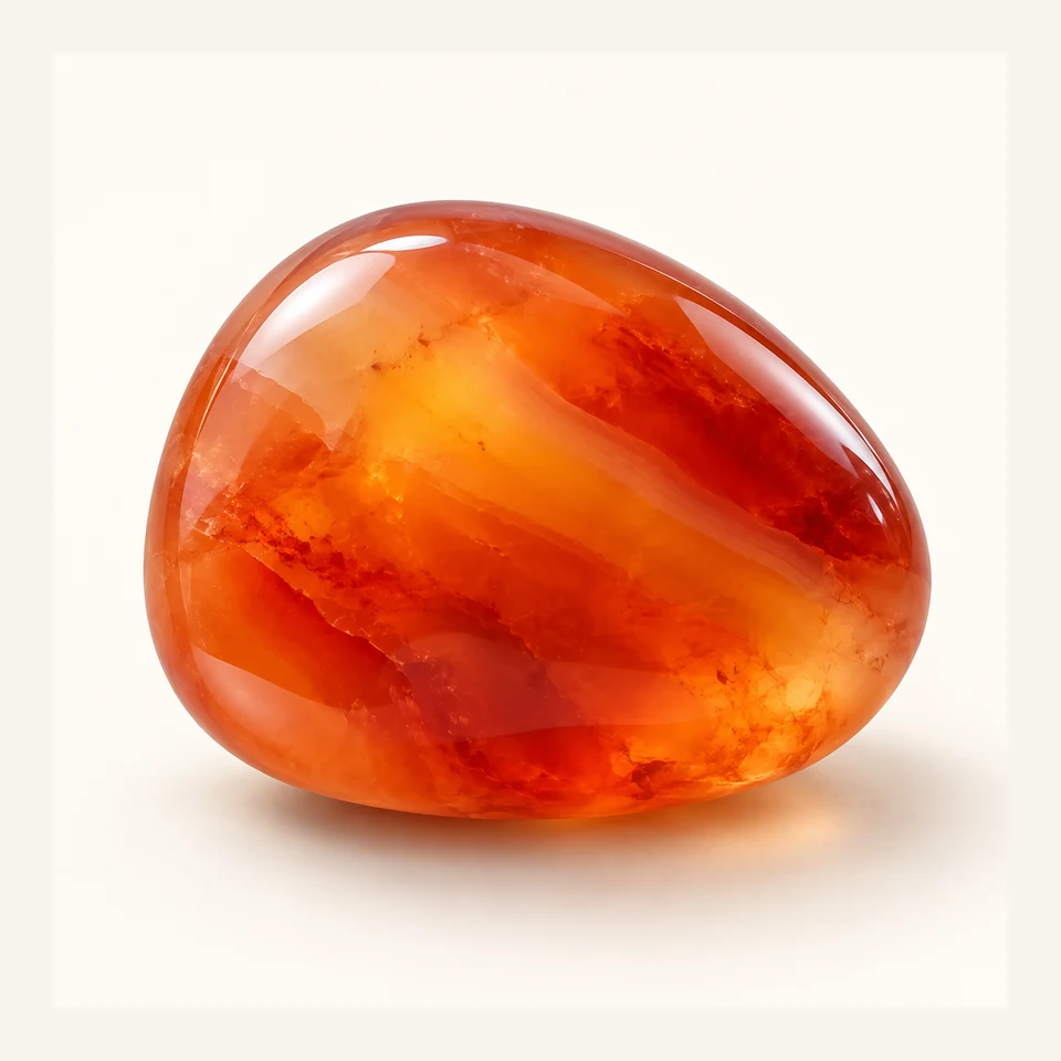 Carnelian gemstone specimen